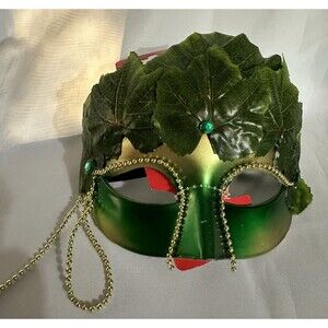 Forest Nymph Green Eye Mask Poison Ivy Fairy Costume Accessory + 36” Vine